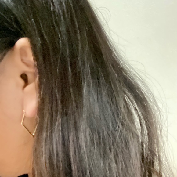 18K Solid Gold Quad design dangling earring Authenticity Guaranteed - Picture 8 of 8